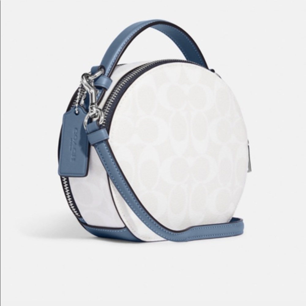 NWT COACH CB870 CANTEEN CROSSBODY IN SIGNATURE‎ CANVAS WITH VARSITY MOTIF - Picture 4 of 13